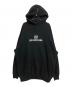 BALENCIAGA（バレンシアガ）の古着「BB PIXEL HOODIE/ピクセルBBロゴ 裏起毛 スウェットプルオーバーパーカー TS49 578135」｜ブラック