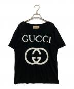GUCCIグッチ）の古着「インターロッキングTシャツ 493117 X3Q35」｜ブラック