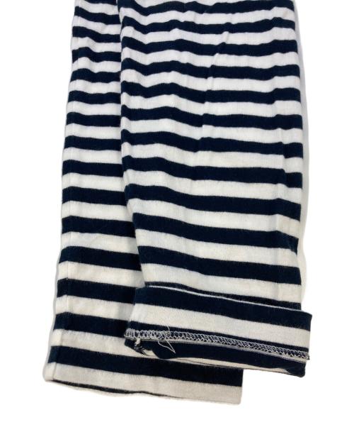 CDG（シーディージー）CDG (シーディージー) LONG SLEEVED T-SHIRT WITH EMBLEM　SJ-T010 ホワイト×ネイビー サイズ:SIZE Sの古着・服飾アイテム