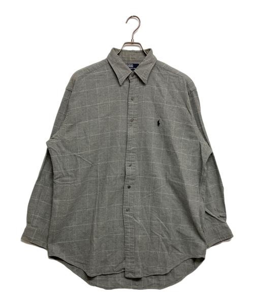 POLO RALPH LAUREN LOWELL SPORT（ポロ ラルフローレン ロウェル スポーツ）POLO RALPH LAUREN LOWELL SPORT (ポロ ラルフローレン ロウェル スポーツ) LOWELL SPORT/ネルシャツ グレー サイズ:SIZE Lの古着・服飾アイテム