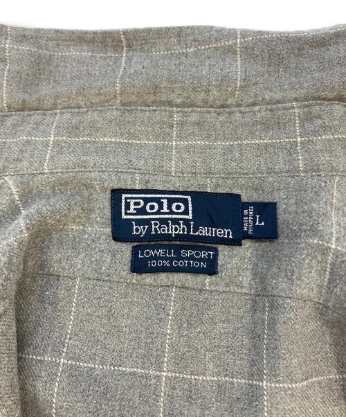 POLO RALPH LAUREN LOWELL SPORT（ポロ ラルフローレン ロウェル スポーツ）POLO RALPH LAUREN LOWELL SPORT (ポロ ラルフローレン ロウェル スポーツ) LOWELL SPORT/ネルシャツ グレー サイズ:SIZE Lの古着・服飾アイテム