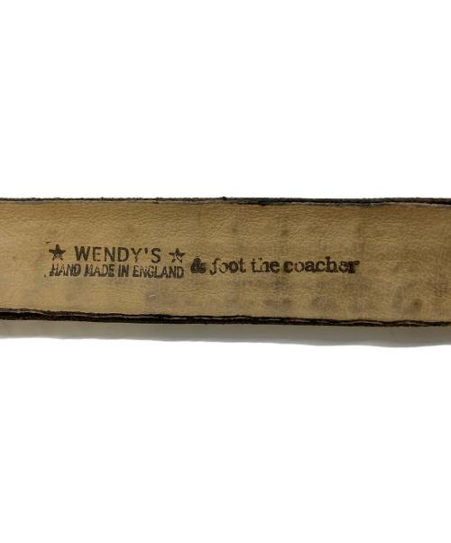 Wendys&foot the coacher（ウェンディズアンドフットザコーチャー）Wendys&foot the coacher (ウェンディズアンドフットザコーチャー) 3連スタッズベルト ブラック サイズ:実寸参照の古着・服飾アイテム