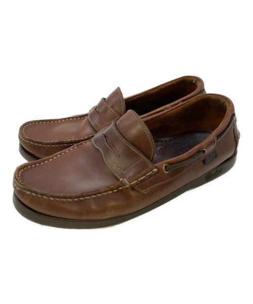 PARABOOT（パラブーツ）PARABOOT (パラブーツ) BEAMS (ビームス) デッキシューズ ブラウン サイズ:実寸参照の古着・服飾アイテム