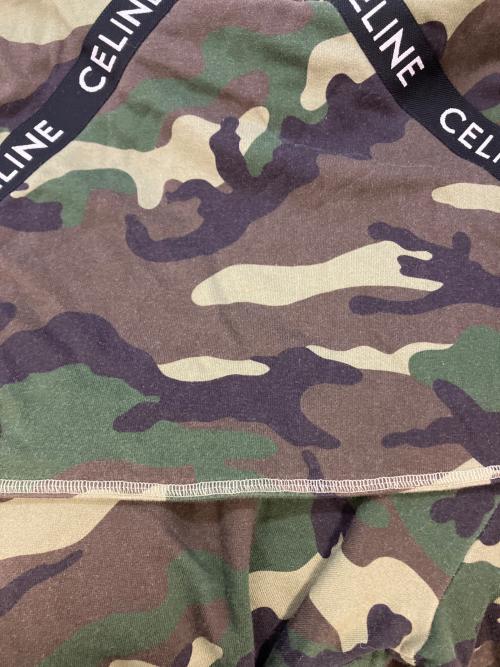 CELINE（セリーヌ）CELINE (セリーヌ) BANDS HOODIE/レイヤードデザインカモフラパーカー 2Y85A885M カーキ サイズ:SIZE XSの古着・服飾アイテム