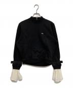 Tanaka Daisukeタナカ ダイスケ）の古着「cuffs belted pullover/カフスベルテッドスウェット」｜ブラック
