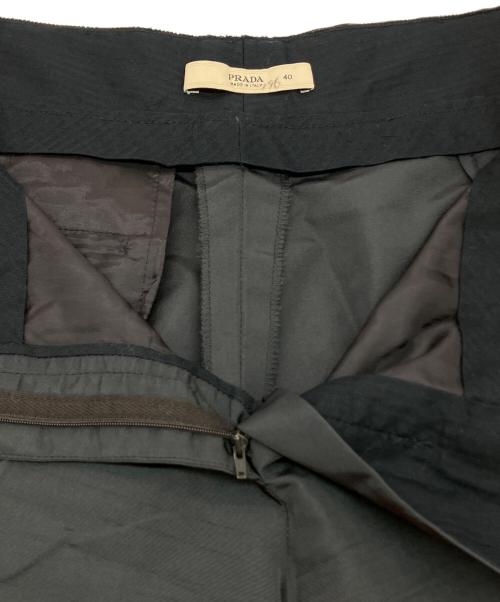 PRADA（プラダ）PRADA (プラダ) クロップド装飾パンツ ブラック サイズ:SIZE40の古着・服飾アイテム