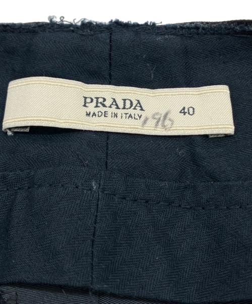 PRADA（プラダ）PRADA (プラダ) クロップド装飾パンツ ブラック サイズ:SIZE40の古着・服飾アイテム