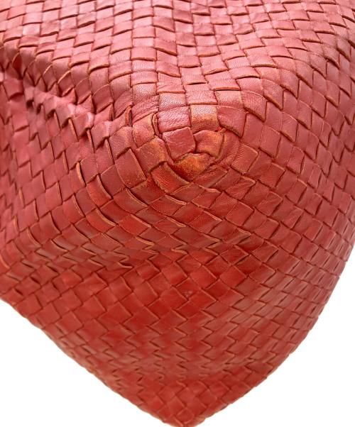 BOTTEGA VENETA（ボッテガベネタ）BOTTEGA VENETA (ボッテガベネタ) イントレチャートワンショルダーバッグ レッド サイズ:実寸参照の古着・服飾アイテム