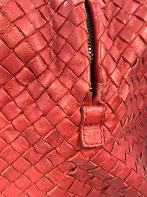 BOTTEGA VENETA（ボッテガベネタ）BOTTEGA VENETA (ボッテガベネタ) イントレチャートワンショルダーバッグ レッド サイズ:実寸参照の古着・服飾アイテム
