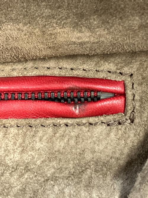 BOTTEGA VENETA（ボッテガベネタ）BOTTEGA VENETA (ボッテガベネタ) イントレチャートワンショルダーバッグ レッド サイズ:実寸参照の古着・服飾アイテム