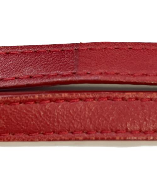 BOTTEGA VENETA（ボッテガベネタ）BOTTEGA VENETA (ボッテガベネタ) イントレチャートワンショルダーバッグ レッド サイズ:実寸参照の古着・服飾アイテム