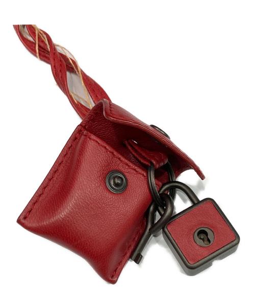 BOTTEGA VENETA（ボッテガベネタ）BOTTEGA VENETA (ボッテガベネタ) イントレチャートワンショルダーバッグ レッド サイズ:実寸参照の古着・服飾アイテム