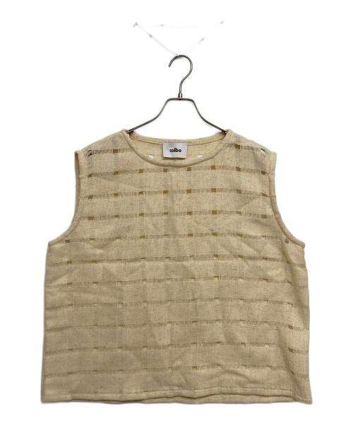 colbo（コルボ）colbo (コルボ) ウールチェックニットベスト ベージュ サイズ:SIZE Sの古着・服飾アイテム