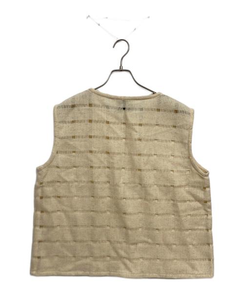 colbo（コルボ）colbo (コルボ) ウールチェックニットベスト ベージュ サイズ:SIZE Sの古着・服飾アイテム