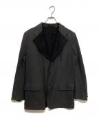 COMME des GARCONS HOMMEコムデギャルソン オム）の古着「ホツレ加工 バイカラー リバーシブル 3Bテーラードジャケット　HG-J018」｜グレー×ブラック