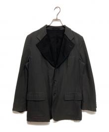 COMME des GARCONS HOMME（コムデギャルソン オム）の古着「ホツレ加工 バイカラー リバーシブル 3Bテーラードジャケット　HG-J018」｜グレー×ブラック
