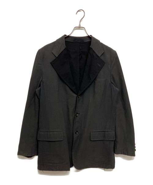 COMME des GARCONS HOMME（コムデギャルソン オム）COMME des GARCONS HOMME (コムデギャルソン オム) ホツレ加工 バイカラー リバーシブル 3Bテーラードジャケット　HG-J018 グレー×ブラック サイズ:SIZE Mの古着・服飾アイテム