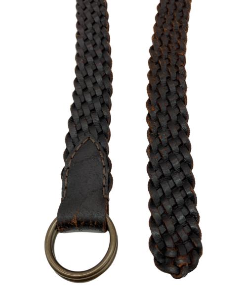 RRL（ダブルアールエル）RRL (ダブルアールエル) ブレーデッド レザー ベルト ブラウン サイズ:SIZE 34の古着・服飾アイテム