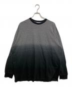 Graphpaperグラフペーパー）の古着「Gradient Border L/S Tee」｜ブラック