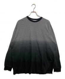 Graphpaper（グラフペーパー）の古着「Gradient Border L/S Tee」｜ブラック