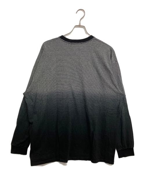 Graphpaper（グラフペーパー）Graphpaper (グラフペーパー) Gradient Border L/S Tee ブラック サイズ:SIZE2の古着・服飾アイテム