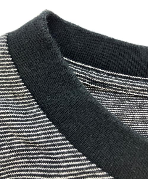 Graphpaper（グラフペーパー）Graphpaper (グラフペーパー) Gradient Border L/S Tee ブラック サイズ:SIZE2の古着・服飾アイテム