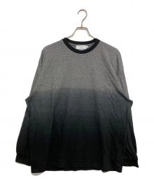 Graphpaper（グラフペーパー）の古着「Gradient Border L/S Tee」｜ブラック