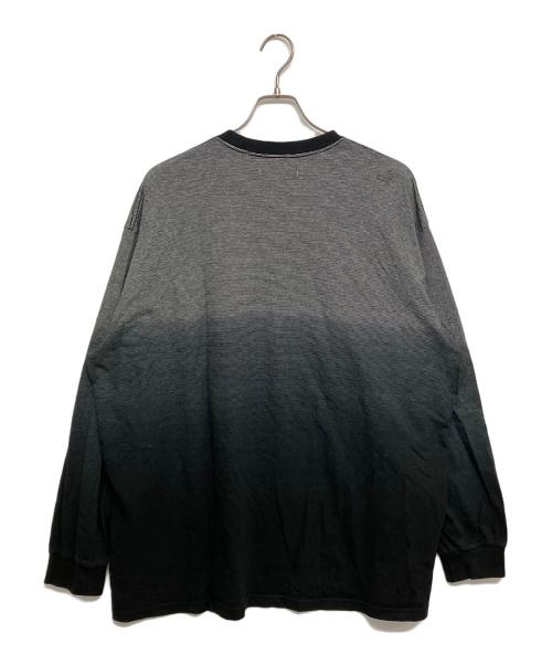 Graphpaper（グラフペーパー）Graphpaper (グラフペーパー) Gradient Border L/S Tee ブラック サイズ:SIZE2の古着・服飾アイテム