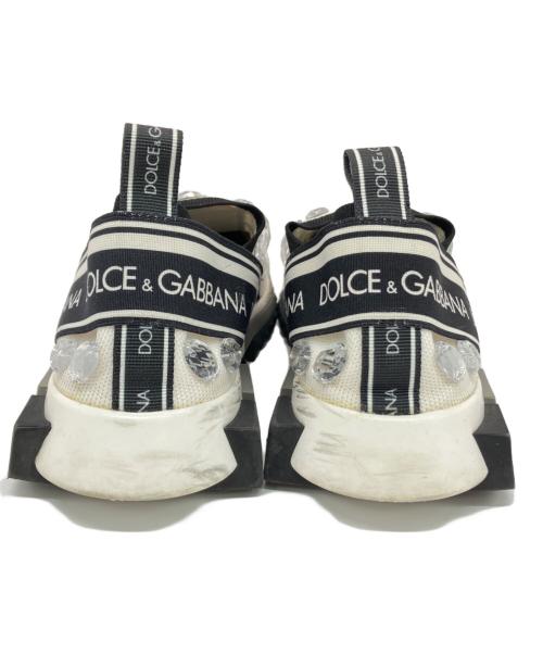 DOLCE & GABBANA（ドルチェ＆ガッバーナ）DOLCE & GABBANA (ドルチェ＆ガッバーナ) ロックスタッズ スニーカー  CK1641 AZ235 ホワイト×ブラック サイズ:SIZE 40の古着・服飾アイテム
