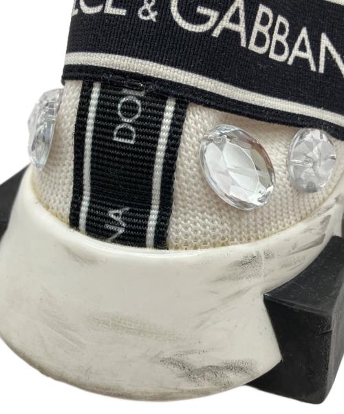 DOLCE & GABBANA（ドルチェ＆ガッバーナ）DOLCE & GABBANA (ドルチェ＆ガッバーナ) ロックスタッズ スニーカー  CK1641 AZ235 ホワイト×ブラック サイズ:SIZE 40の古着・服飾アイテム