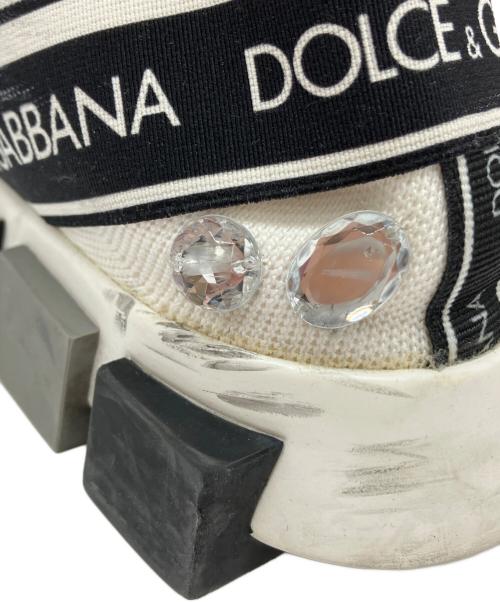 DOLCE & GABBANA（ドルチェ＆ガッバーナ）DOLCE & GABBANA (ドルチェ＆ガッバーナ) ロックスタッズ スニーカー  CK1641 AZ235 ホワイト×ブラック サイズ:SIZE 40の古着・服飾アイテム