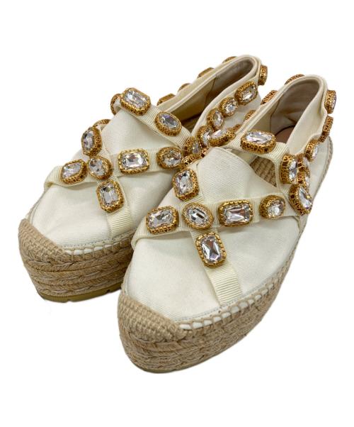 GUCCI（グッチ）GUCCI (グッチ) エスパドリーユ 577260 アイボリー サイズ:SIZE 39の古着・服飾アイテム