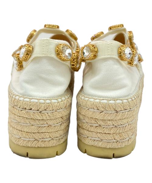 GUCCI（グッチ）GUCCI (グッチ) エスパドリーユ 577260 アイボリー サイズ:SIZE 39の古着・服飾アイテム