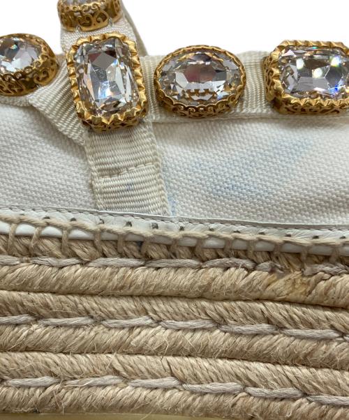 GUCCI（グッチ）GUCCI (グッチ) エスパドリーユ 577260 アイボリー サイズ:SIZE 39の古着・服飾アイテム