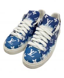 LOUIS VUITTON（ルイ ヴィトン）の古着「タイムアウト・ライン LVエスカル モノグラム ローカットスニーカー」｜ブルー・ホワイト