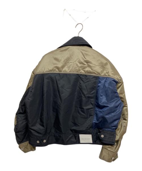 FenG CHen WANG（フェンチェンワン）FenG CHen WANG (フェンチェンワン) FCW DECONSTRUCTED NYLON PANELLED JACKET　FMF14JK32 カーキ×ネイビー サイズ:SIZE XSの古着・服飾アイテム