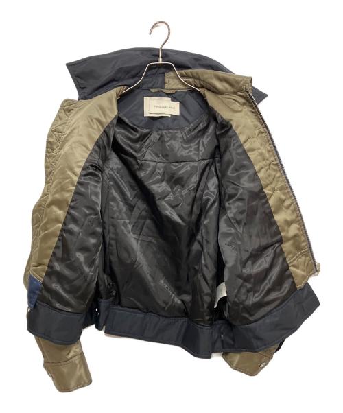 FenG CHen WANG（フェンチェンワン）FenG CHen WANG (フェンチェンワン) FCW DECONSTRUCTED NYLON PANELLED JACKET　FMF14JK32 カーキ×ネイビー サイズ:SIZE XSの古着・服飾アイテム