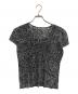 PLEATS PLEASE (プリーツプリーズ) 落書き風総柄プリーツカットソー グレー サイズ:SIZE03：13000円