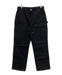 CarHartt（カーハート）の古着「DOUBLE FRONT WORK DUNGAREE/ダブルニーワークパンツ」｜ブラック