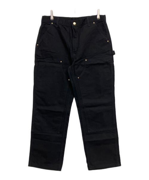 CarHartt（カーハート）CarHartt (カーハート) DOUBLE FRONT WORK DUNGAREE/ダブルニーワークパンツ ブラック サイズ:SIZE W36×L30の古着・服飾アイテム