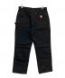 CarHartt (カーハート) DOUBLE FRONT WORK DUNGAREE/ダブルニーワークパンツ ブラック サイズ:SIZE W36×L30：16000円