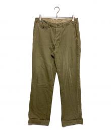 POLO RALPH LAUREN（ポロ・ラルフローレン）の古着「ヘリンボーントラウザーパンツ　MNBLBTMM4100082」｜カーキ