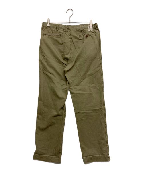 POLO RALPH LAUREN（ポロ・ラルフローレン）POLO RALPH LAUREN (ポロ・ラルフローレン) ヘリンボーントラウザーパンツ　MNBLBTMM4100082 カーキ サイズ:SIZE W32×L32の古着・服飾アイテム