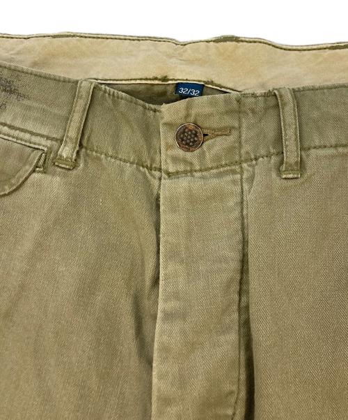 POLO RALPH LAUREN（ポロ・ラルフローレン）POLO RALPH LAUREN (ポロ・ラルフローレン) ヘリンボーントラウザーパンツ　MNBLBTMM4100082 カーキ サイズ:SIZE W32×L32の古着・服飾アイテム