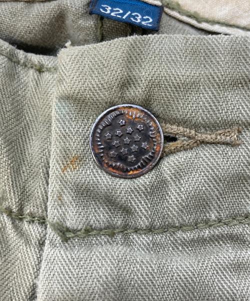 POLO RALPH LAUREN（ポロ・ラルフローレン）POLO RALPH LAUREN (ポロ・ラルフローレン) ヘリンボーントラウザーパンツ　MNBLBTMM4100082 カーキ サイズ:SIZE W32×L32の古着・服飾アイテム