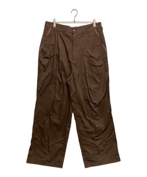 CAMIEL FORTGENS（カミエルフォートヘンス）CAMIEL FORTGENS (カミエルフォートヘンス) SUIT PANTS ブラウン サイズ:SIZE Lの古着・服飾アイテム