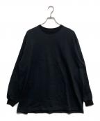 Graphpaperグラフペーパー）の古着「Heavy Weight L/S Oversized Tee」｜ブラック
