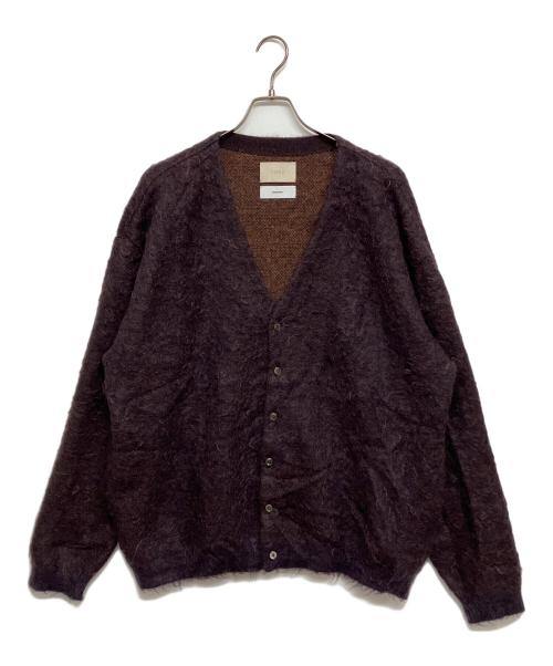 YOKE（ヨーク）YOKE (ヨーク) Graphpaper (グラフペーパー) 4Color Mix Mohair Jacquard Cardigan ブラウン サイズ:SIZE2の古着・服飾アイテム