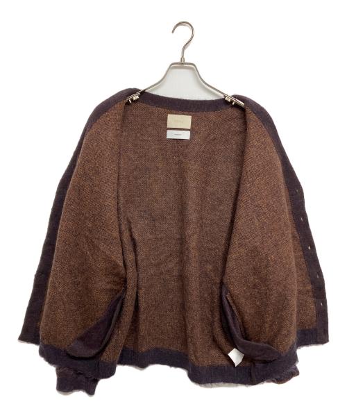 YOKE（ヨーク）YOKE (ヨーク) Graphpaper (グラフペーパー) 4Color Mix Mohair Jacquard Cardigan ブラウン サイズ:SIZE2の古着・服飾アイテム