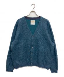 YOKE×Graphpaper（ヨーク×グラフペーパー）の古着「4Color Mix Mohair Jacquard Cardigan/4カラーミックスモヘアジャカードカーディガン」｜ブルー